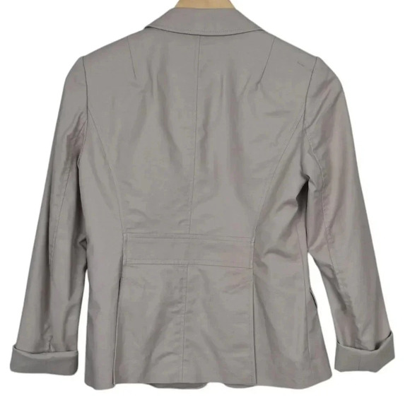 Banana Republic Factory Stretch Cotton Blazer Khaki Size 2 - Picture 3 of 6